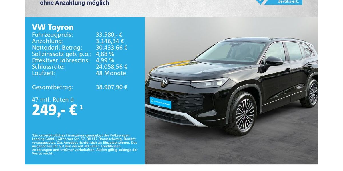 VW Tayron 27.000 km 33.580 &euro; Kitzingen 97318