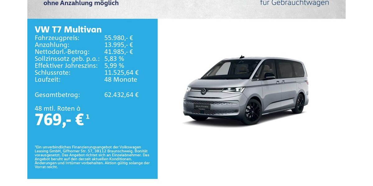 VW T7 Multivan 21.500 km 55.980 &euro; Würzburg 97076