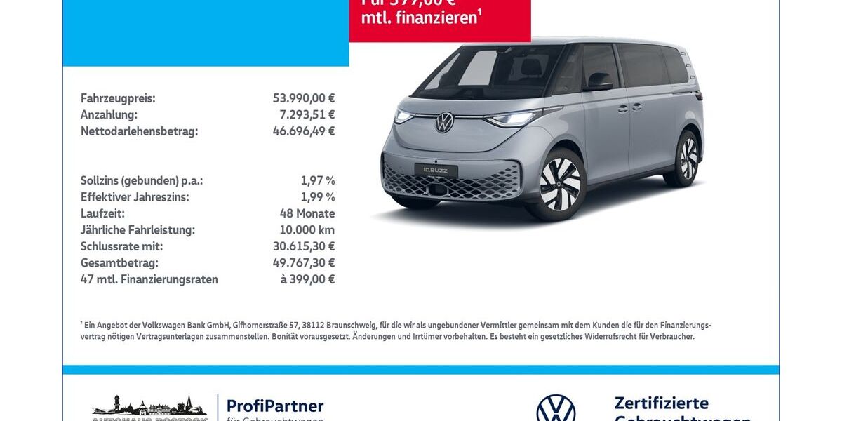 VW ID. Buzz 14.400 km 53.990 &euro; Rostock 18146
