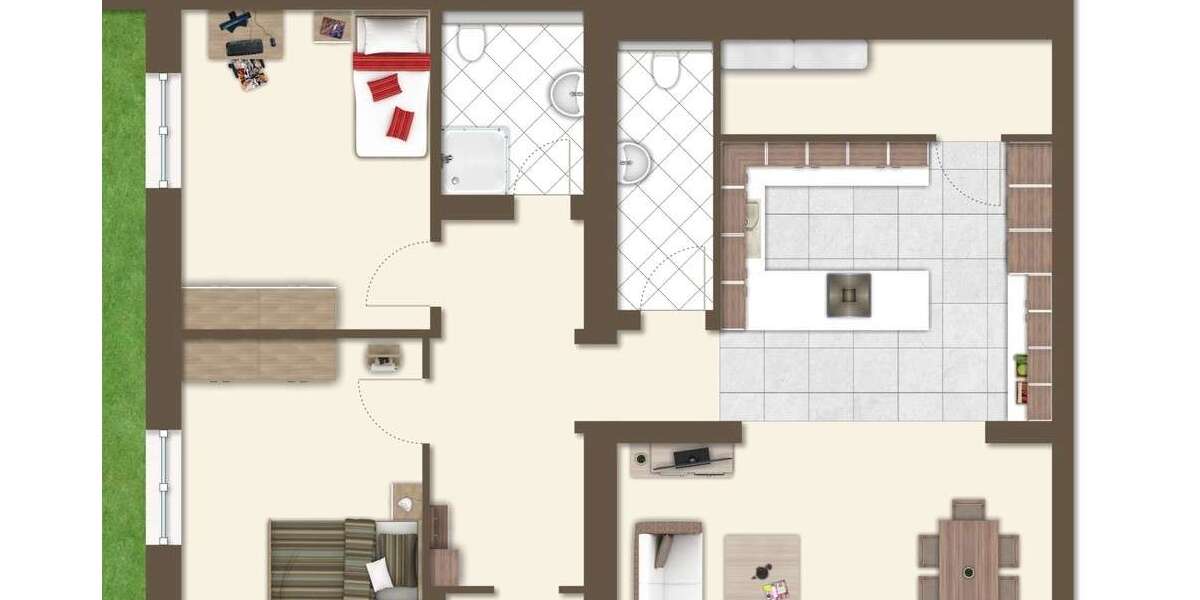 Etagenwohnung Lustadt Niederlustadt - 4 Zimmer, 109 m&sup2;, 1.200&euro; | Angebot:27303672