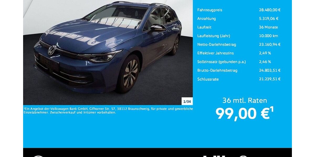 VW Golf 13.122 km 28.480 &euro; Trier 54292