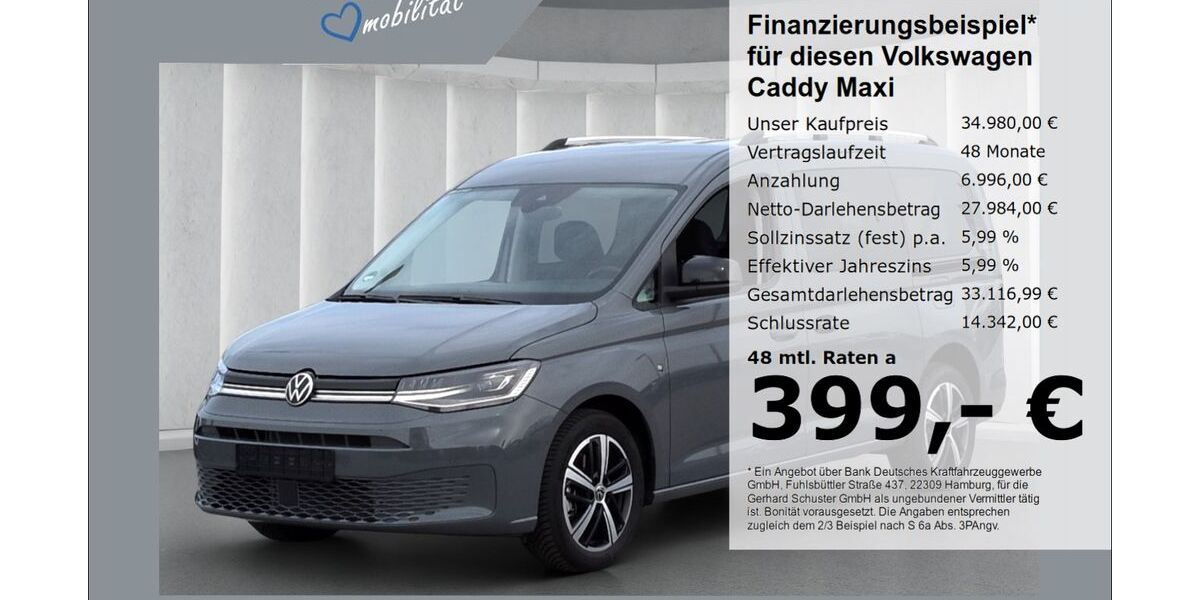 VW Caddy Maxi 9.490 km 33.980 &euro; Ruhstorf 94099