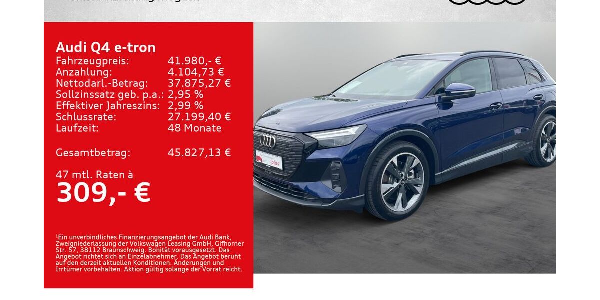 Audi Q4 e-tron 8.000 km 41.980 &euro; Kitzingen 97318