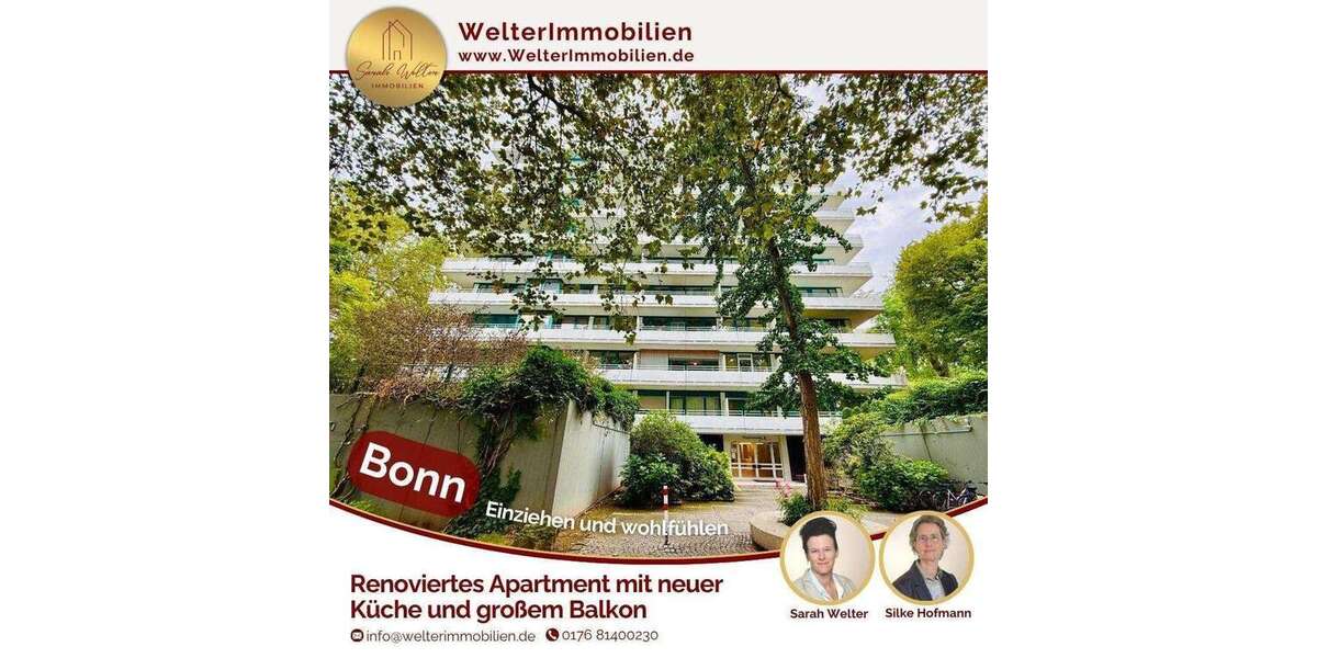 Etagenwohnung Bonn Bad Godesberg - 1 Zimmer, 32 m&sup2;, 590&euro; | Angebot:27317093