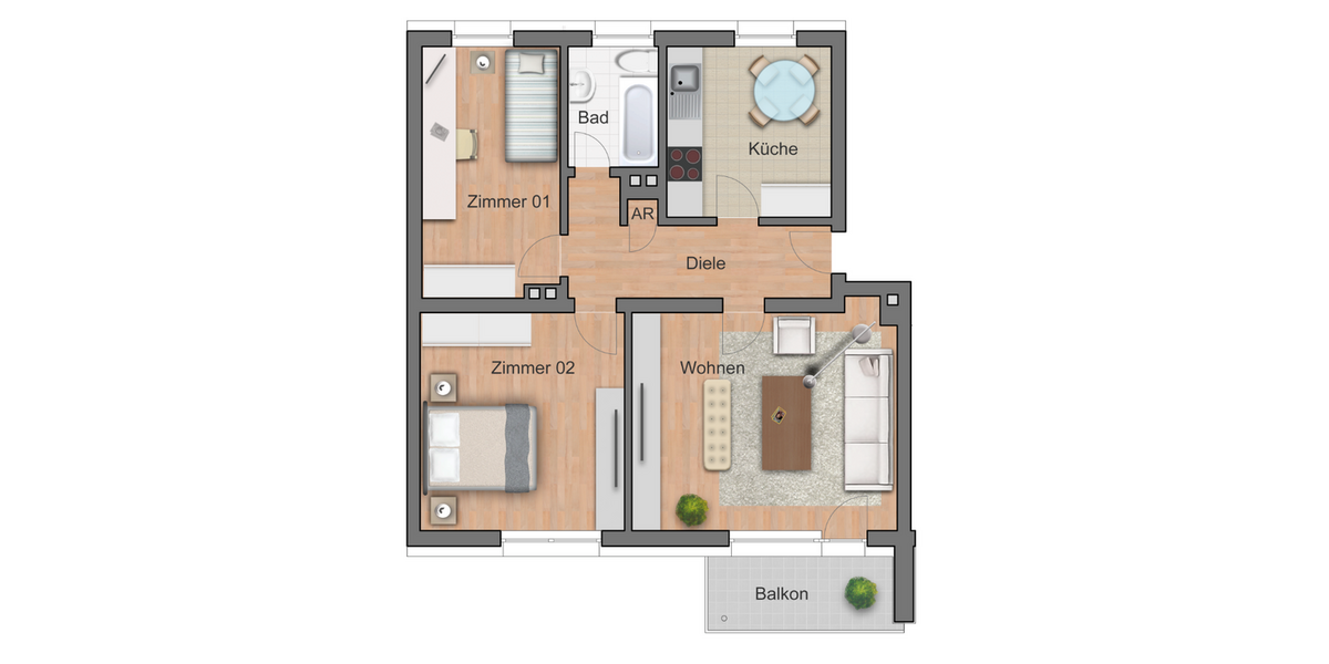 Etagenwohnung Siegen - 3 Zimmer, 73 m&sup2;, 650&euro; | Angebot:27324851