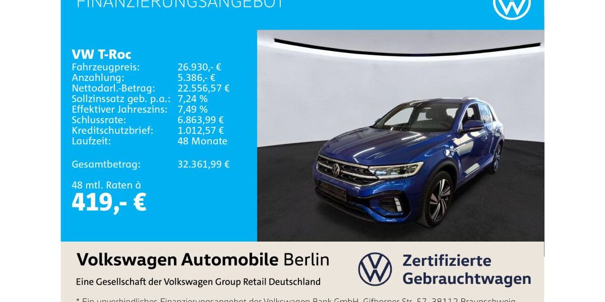 VW T-Roc 34.802 km 26.930 &euro; Berlin 12681