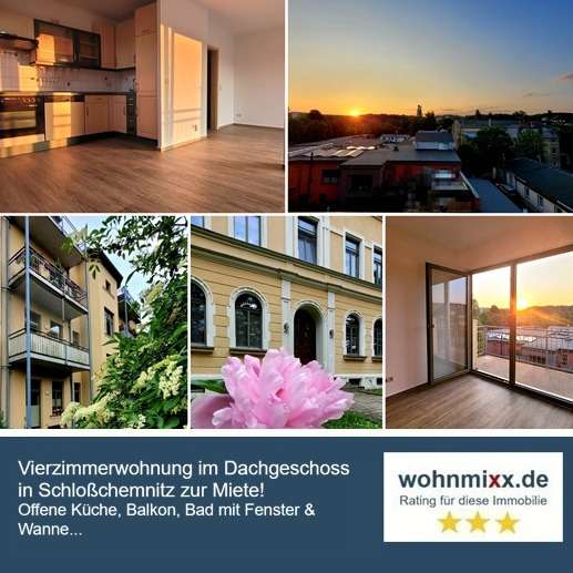 Etagenwohnung Chemnitz Schloßchemnitz - 4 Zimmer, 88 m&sup2;, 635&euro; | Angebot:27303481